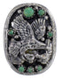 Genuine Sterling Silver Eagle Turquoise Ring Size 6-1/2 RX80581